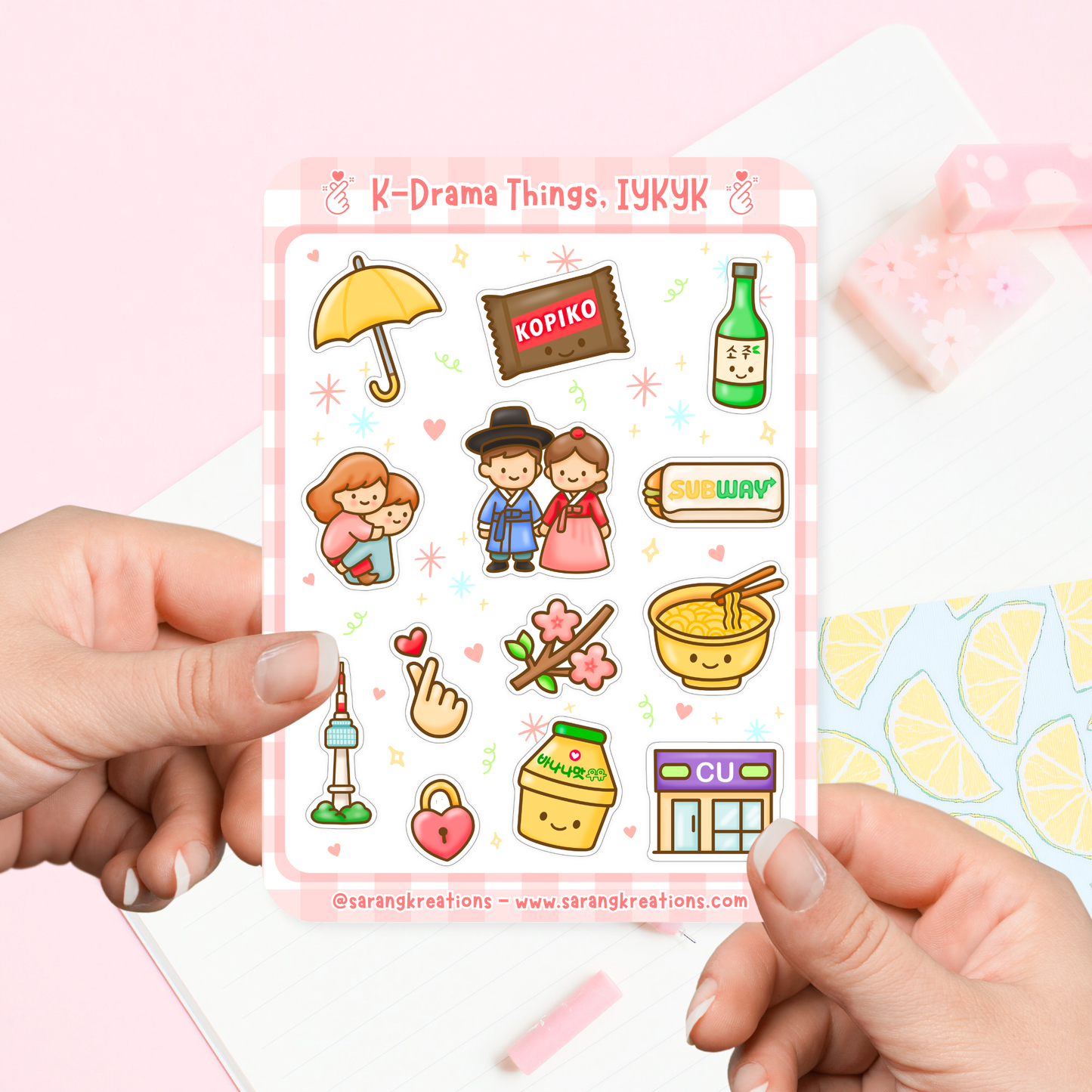Kdrama Sticker Sheet – Iconic K-Drama Things Fan Art | IYKYK