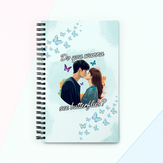 Kdrama Notebook: Nevertheless Inspired Spiral Journal with Dotted Pages