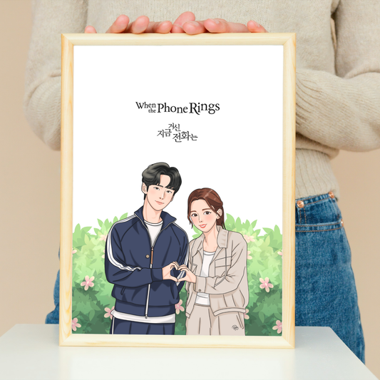 When The Phone Rings Kdrama Art Print, Sa-eon and Hee-joo Love
