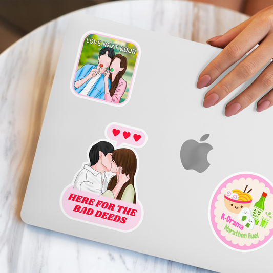 Love Next Door Sticker: Bad Deeds, K-Drama Sticker, Seung Hyo & Seok Ryu Kiss
