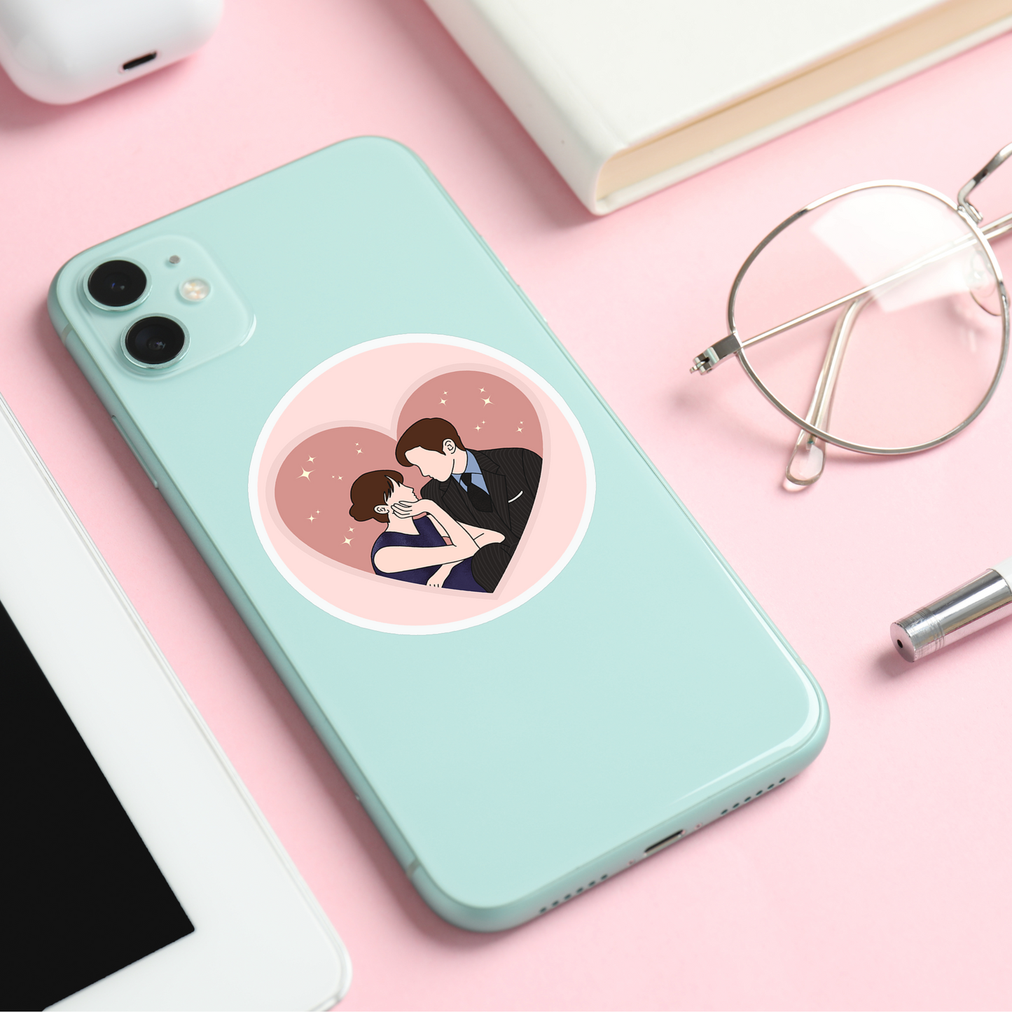King The Land Inspired K-Drama Sticker, Won & Sa-rang Love