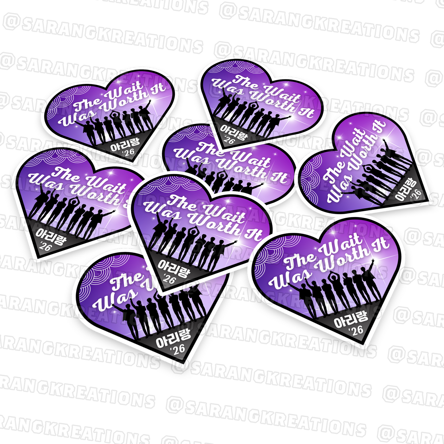 Arirang World Tour Freebies, Quality Vinyl Concert Stickers, Kpop Fan Merch (Matte Finish)