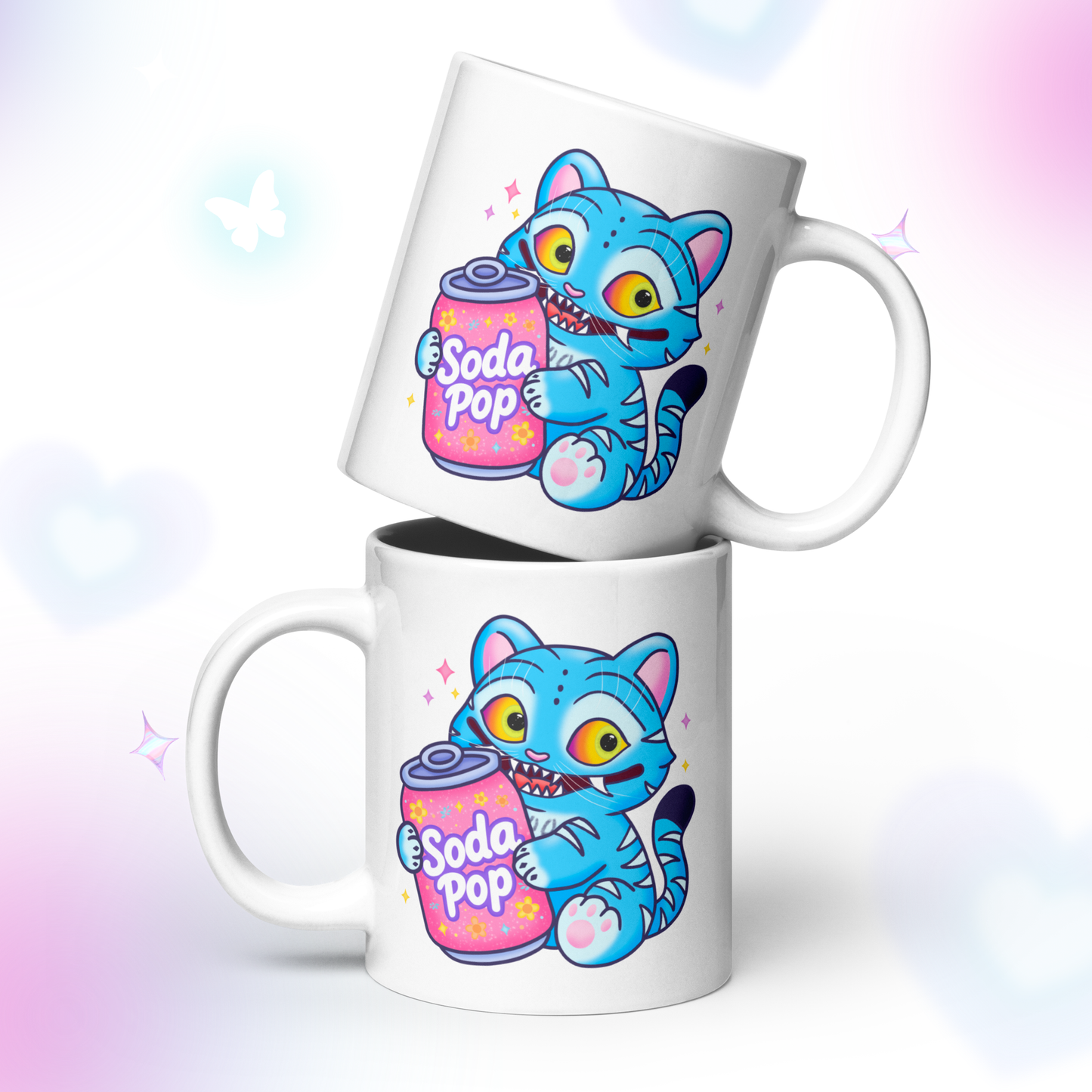 Kpop Demon Tiger Mug, My Little Soda Pop, Kpop Mug, K-pop Gift, Glossy Ceramic Mug, Multiple Option