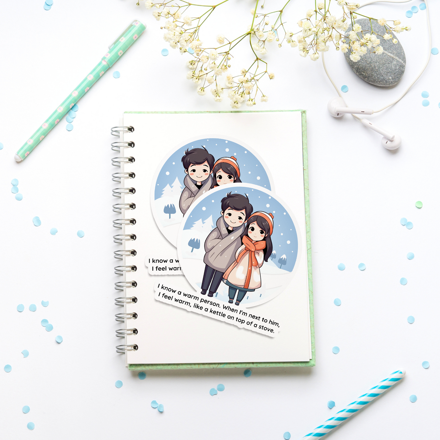 When the Weather is Fine Inspired K-Drama Sticker, K-Drama Quote