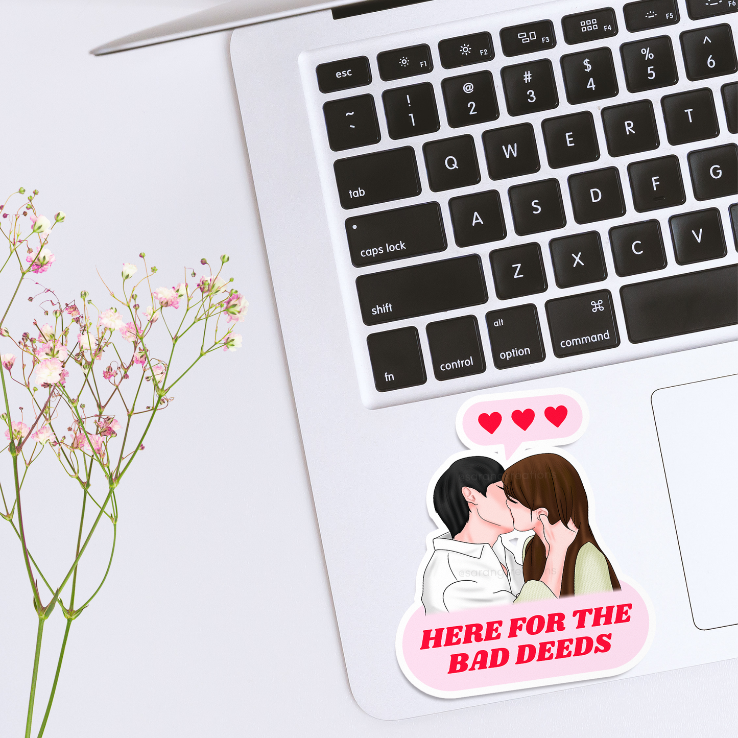 Love Next Door Sticker: Bad Deeds, K-Drama Sticker, Seung Hyo & Seok Ryu Kiss