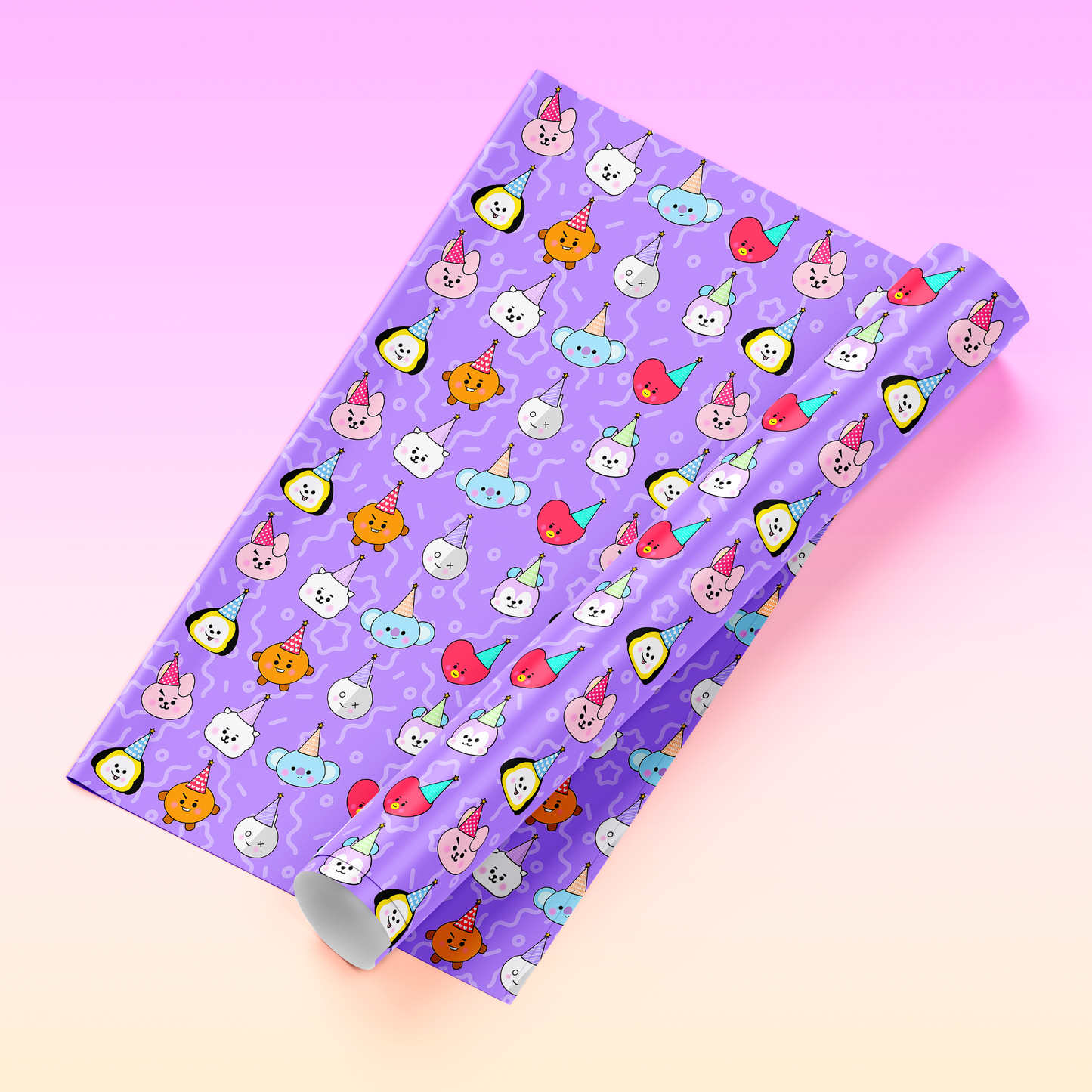 Tannies Birthday Gift Wrap, OT7 Gift Wrap, Kpop Birthday Gift Wrap, Perfect for Army!