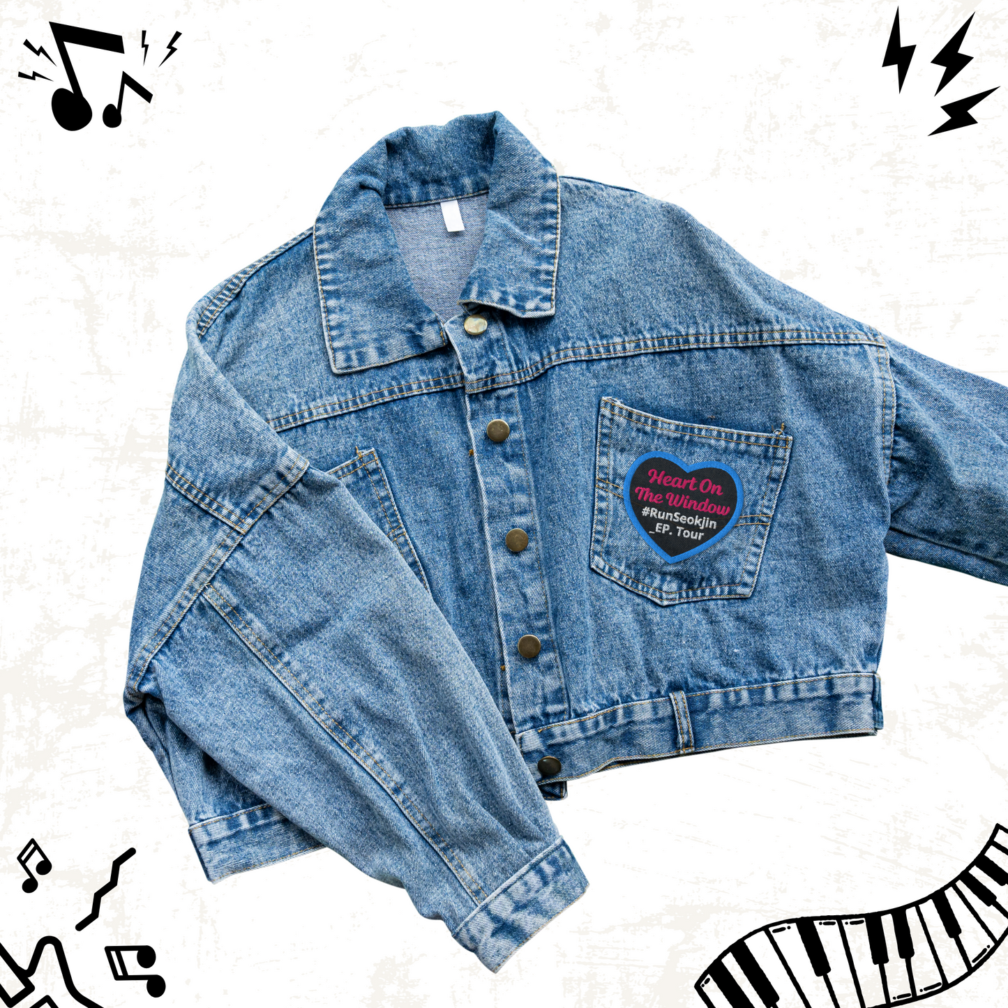 Jin #RunSeokjin _EP. Tour Patch - Multiple Options, Jin Concert Patch, Seokjin Embroidered Patch, Custom City