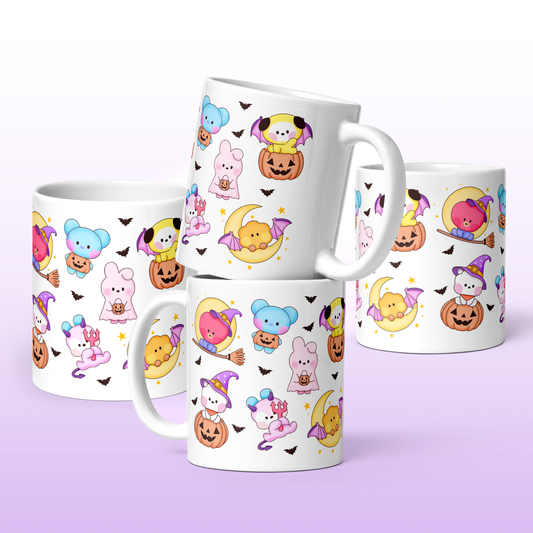 Halloween Bangtannies Mug, Spooky OT7 Mug, Kpop Mug, Perfect Army Gift for Spooky Season