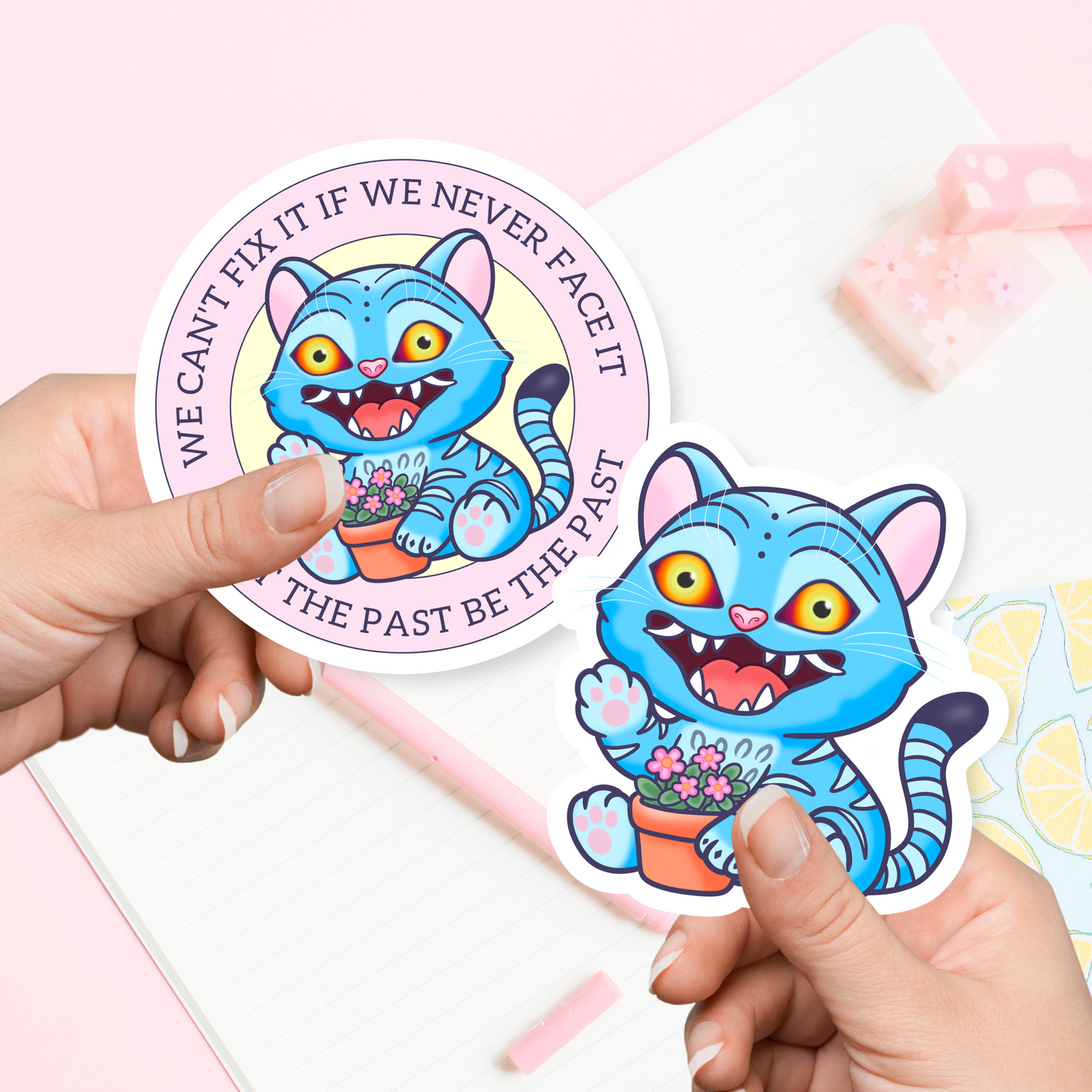 Cute K-Pop Demon Tiger Sticker – Glossy or Matte Vinyl (3″)