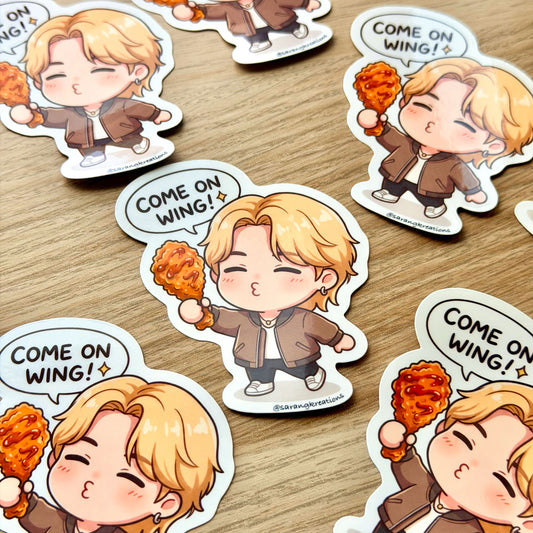Jimin Come On Wing Sticker - K-pop Army Gift - Glossy Laminated Finish