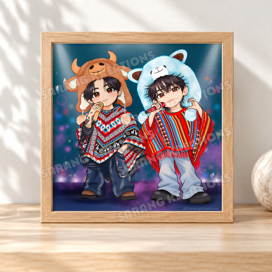 Kookie & Tae Peru Art Print – JK & V Lima Concert