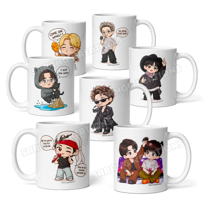 Bangtan Custom Ceramic Mug, Choose Your Favorite Sarang Kreations Design