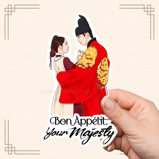 Bon Appétit Your Majesty K-Drama Sticker, Hand-Illustrated Korean Drama Merch