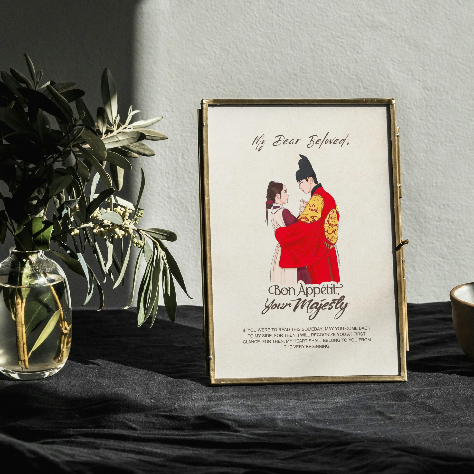 Bon Appétit Your Majesty K-Drama Art Print, Hand-Illustrated Bon Appétit Your Majesty K-Drama Art Print, Hand-Illustrated