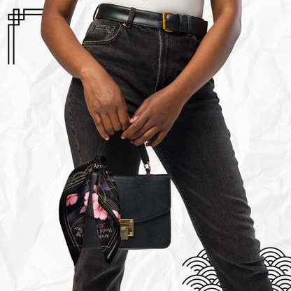 Arirang World Tour 2026 Bandana Scarf – OT7 Inspired Floral Constellation Design – K-pop Concert Outfit Accessory – Korean Aesthetic Head Scarf