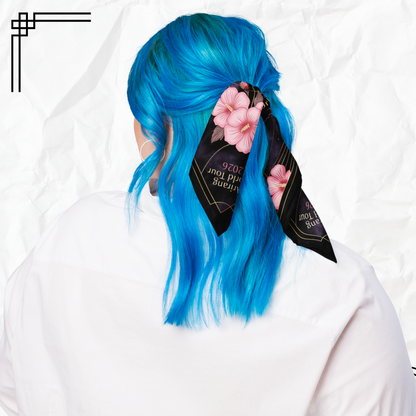 Arirang World Tour 2026 Bandana Scarf – OT7 Inspired Floral Constellation Design – K-pop Concert Outfit Accessory – Korean Aesthetic Head Scarf