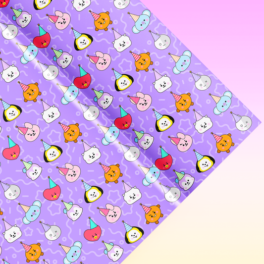 Tannies Birthday Gift Wrap, OT7 Gift Wrap, Kpop Birthday Gift Wrap, Perfect for Army!