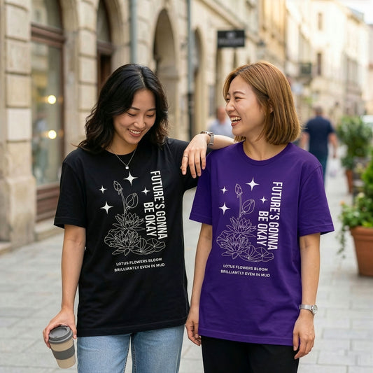 Future's Gonna Be Okay Lotus T-Shirt, K-Pop Tee for ARMY