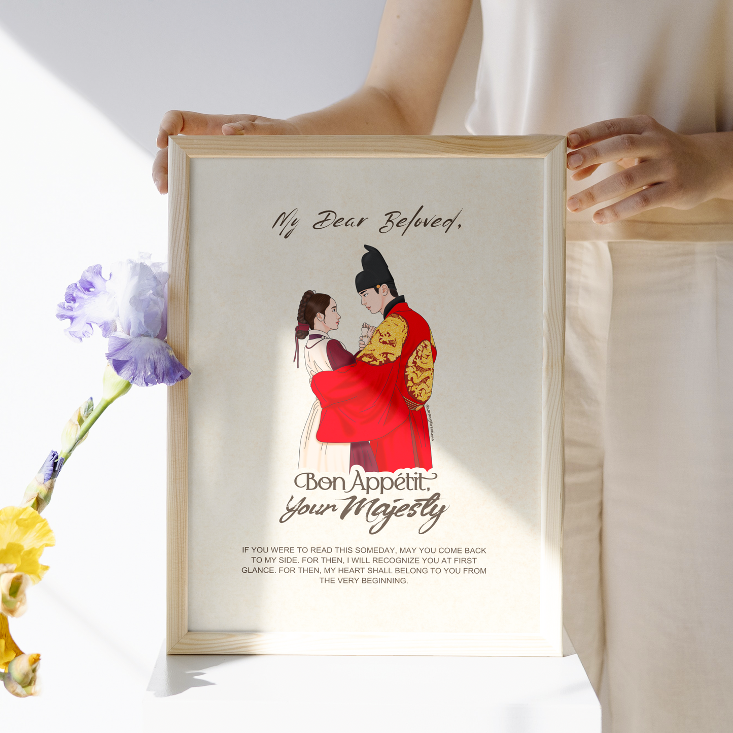 Bon Appétit Your Majesty K-Drama Art Print, Hand-Illustrated Korean Drama Poster, K-Drama Gift