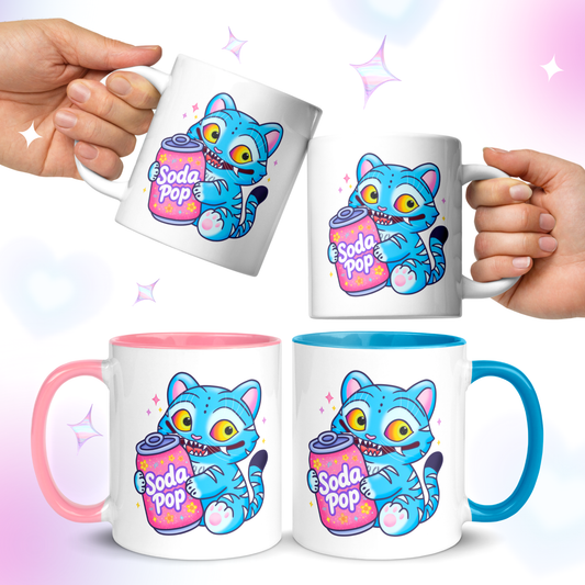 Kpop Demon Tiger Mug, My Little Soda Pop, Kpop Mug, K-pop Gift, Glossy Ceramic Mug, Multiple Option