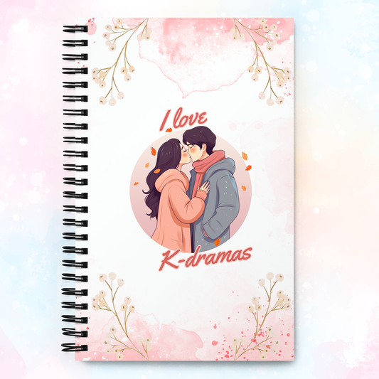 Romantic Kdrama Notebook with Dotted Pages, Kdrama Journal