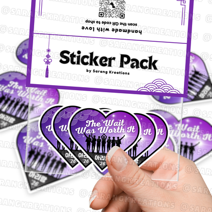 Arirang World Tour Freebies, Quality Vinyl Concert Stickers, Kpop Fan Merch (Matte Finish)