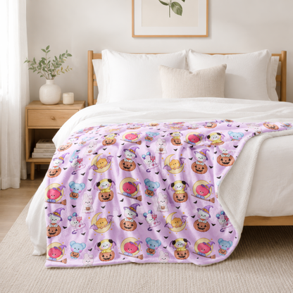 Halloween Bangtannies Velveteen Plush Blanket
