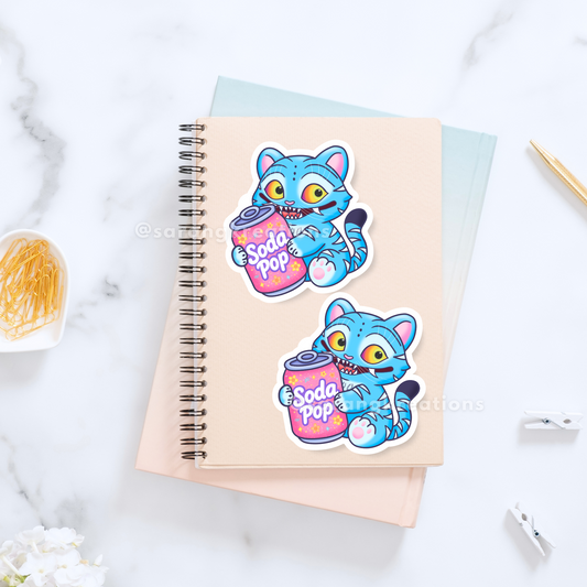 Kpop Demon Tiger and Magpie Stickers, My Little Soda Pop, K-pop Sticker