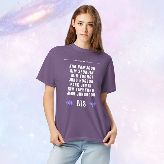 OT7 Fanchant Shirt – Comfort Colors Vintage Tee – Jinnie Yoongi Hobi Jiminie Taetae Kookie Joonie – K-pop Fan Shirt
