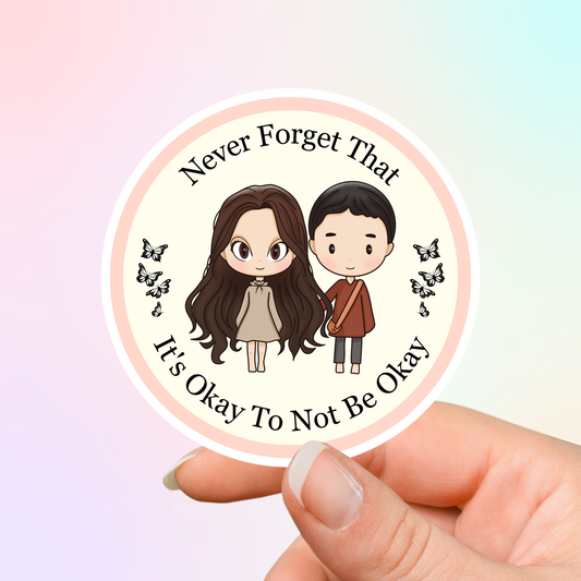 It's Okay To Not Be Okay Sticker, IOTNBO Kdrama Sticker, Self Care Sticker, Affirmation Sticker