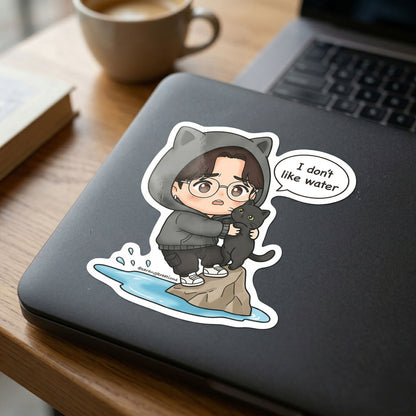 Yoongi I Don’t Like Water Tang Sticker - K-pop Army Gift - Glossy Laminated Finish