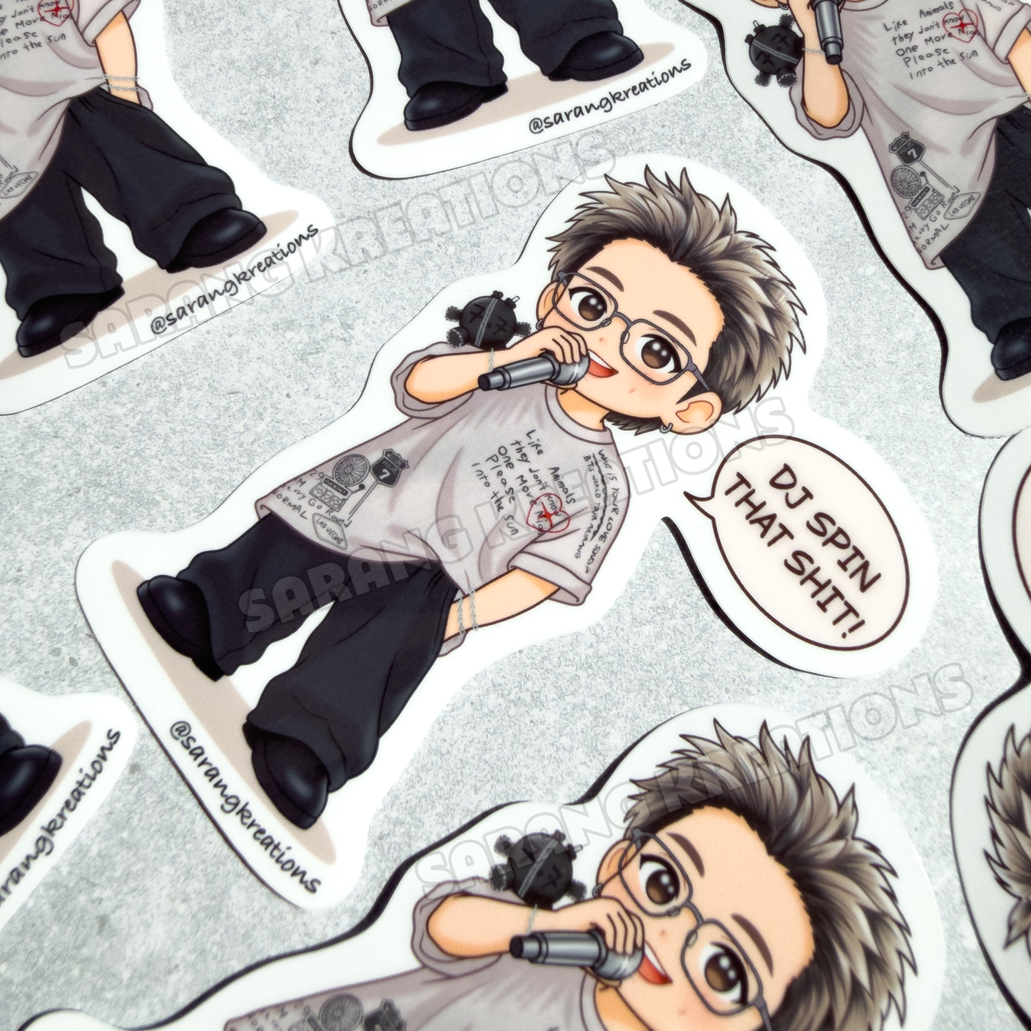 Joonie DJ Spin That Sh!t Sticker – Glossy Laminated Vinyl