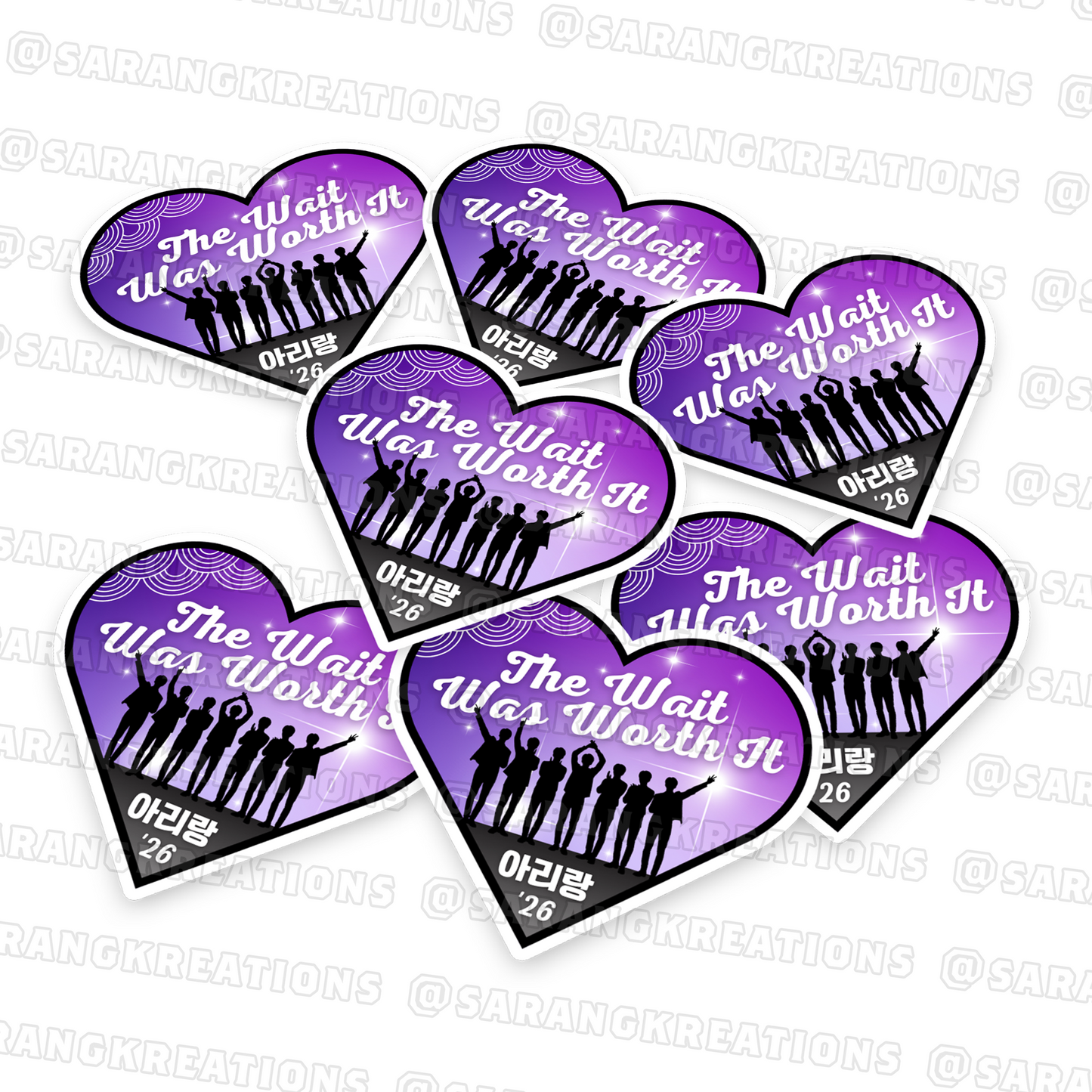 Arirang World Tour Freebies, Quality Vinyl Concert Stickers, Kpop Fan Merch (Matte Finish)