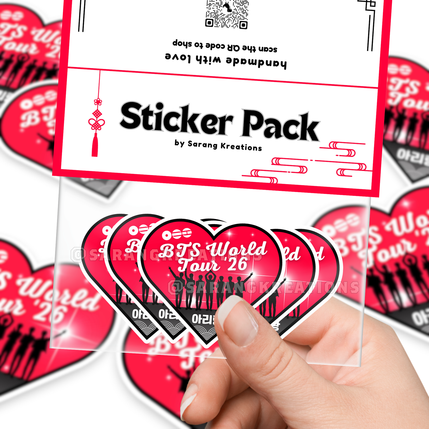 OT7 World Tour Freebies, Arirang Quality Vinyl Concert Stickers, Kpop Fan Merch (Matte Finish)