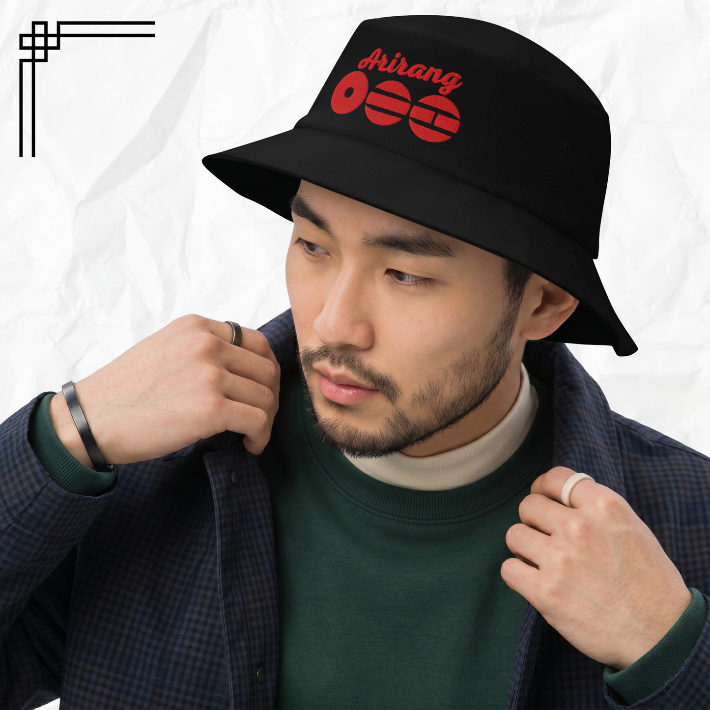 Arirang Bucket Hat for Army – Embroidered Cotton Hat for Concert & Everyday