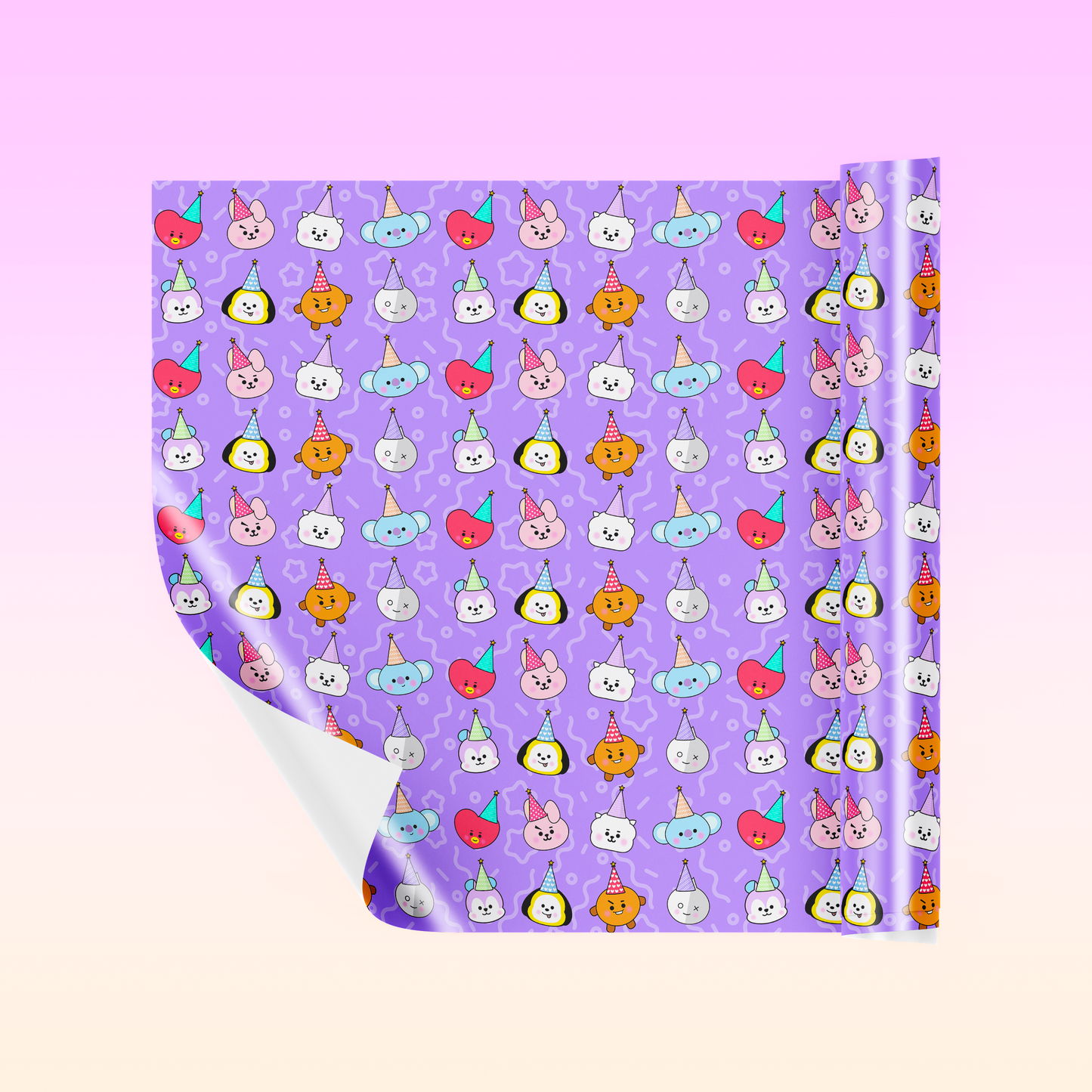 Tannies Birthday Gift Wrap, OT7 Gift Wrap, Kpop Birthday Gift Wrap, Perfect for Army!