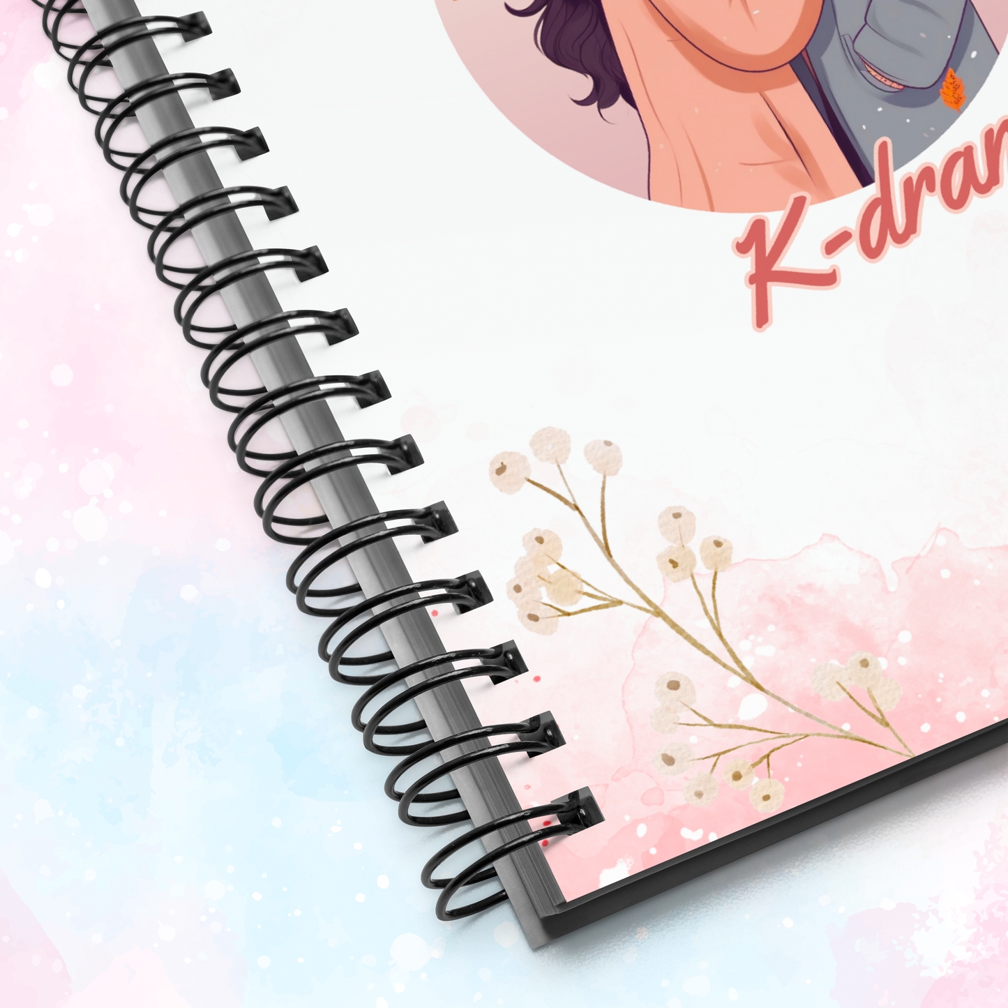 Romantic Kdrama Notebook with Dotted Pages, Kdrama Journal