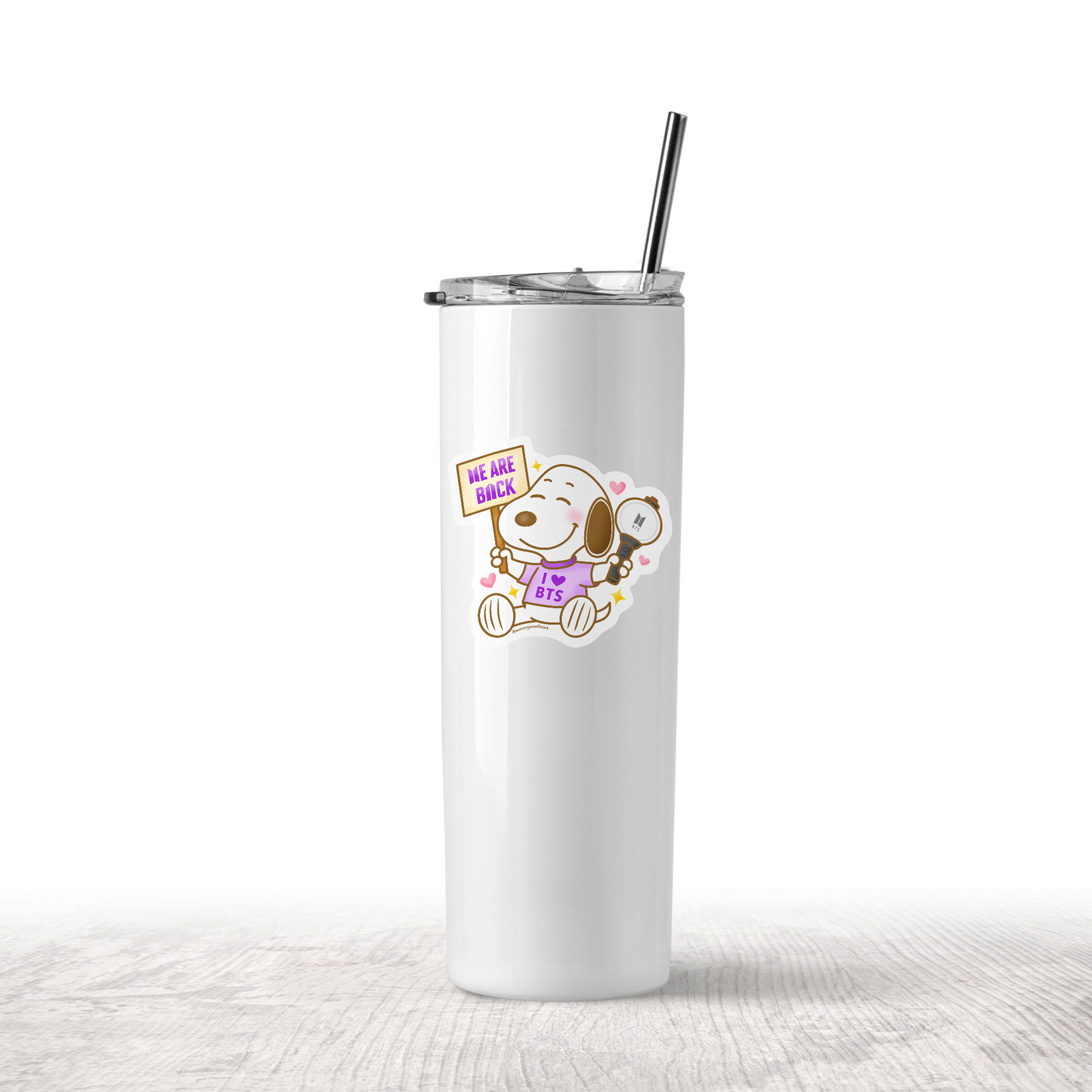 We Are Back Army Puppy Sticker – K-pop Inspired OT7 Comeback Sticker - Glossy Laminated Finish - Bulk Options Available