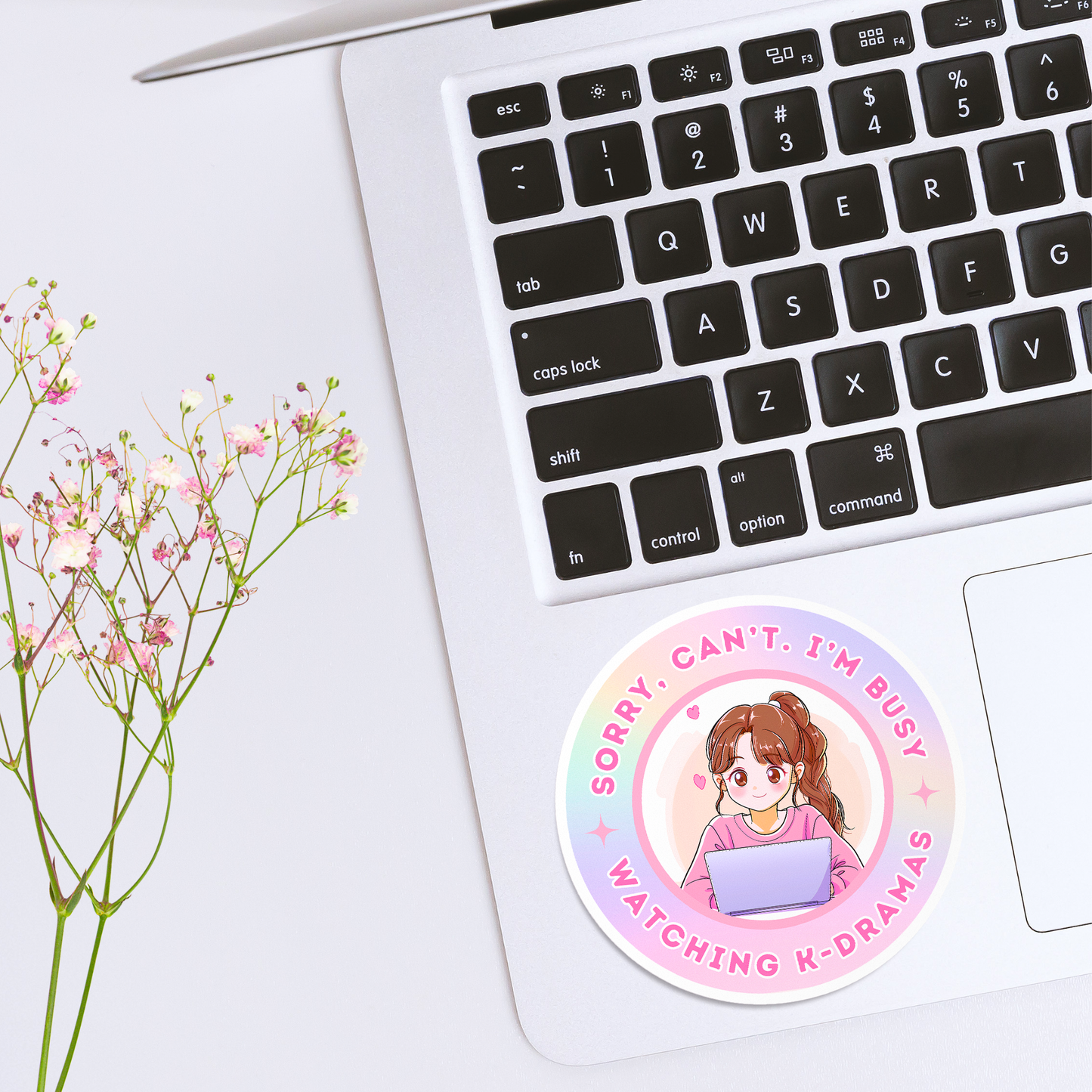 K-Drama Sticker: Busy Watching K-Dramas