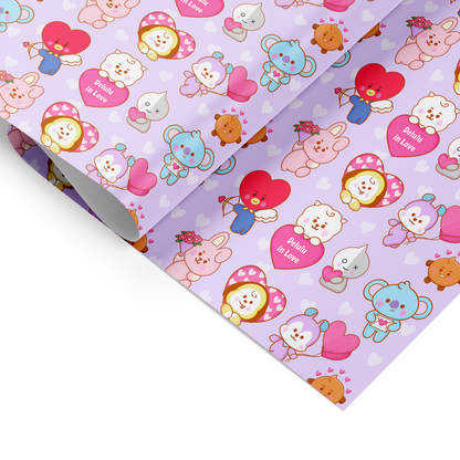 OT7 Tannies Valentines Day Gift Wrap, Bangtan Gift Wrap, K-Pop Army Gift