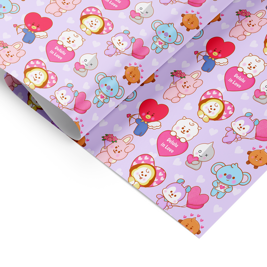 OT7 Tannies Valentines Day Gift Wrap, Bangtan Gift Wrap, K-Pop Army Gift