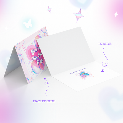 You’re My Soda Pop Greeting Card, Cute Kpop Tiger Inside, 5x7 Greeting Card with Envelope