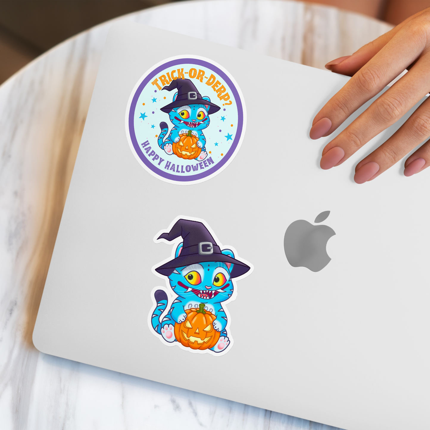 Kpop Demon Tiger Halloween Sticker, Spooky Quality Vinyl Stickers, Glossy Laminated Finish
