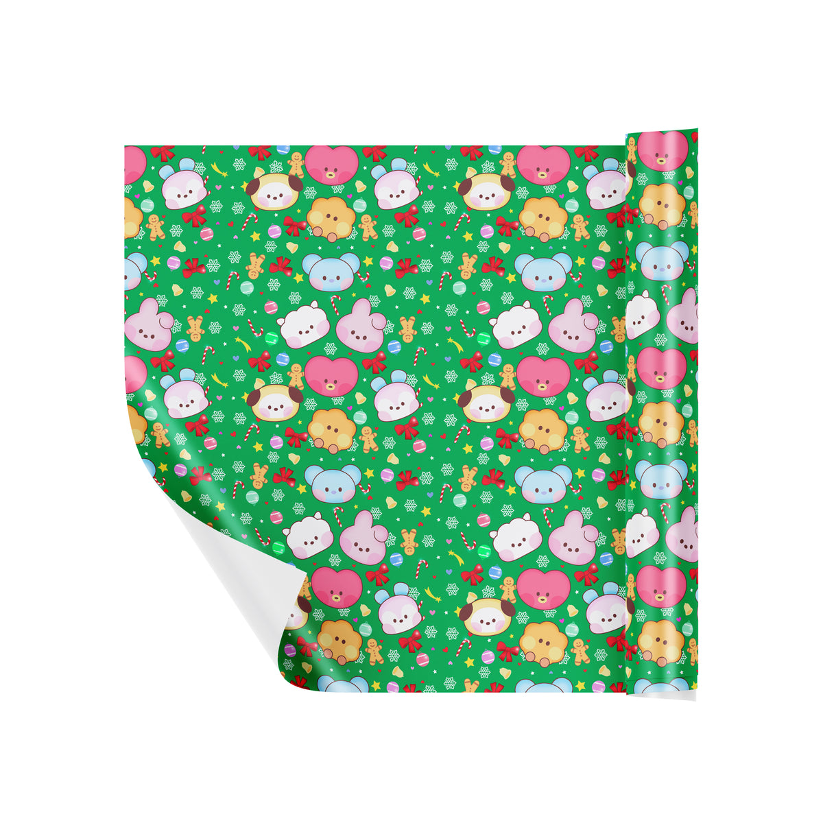 Bangtannies Christmas Wrapping Paper, Cute Holiday Gift Wrap for ARMY
