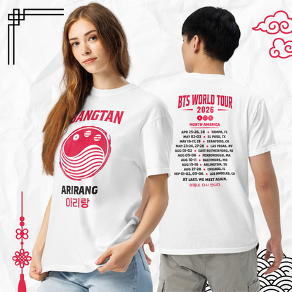 OT7 World Tour T-Shirt, Arirang Concert Tee, Bangtan Comeback Merch, Kpop Gift for ARMY