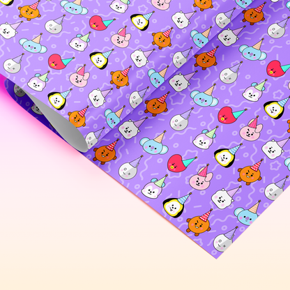 Tannies Birthday Gift Wrap, OT7 Gift Wrap, Kpop Birthday Gift Wrap, Perfect for Army!