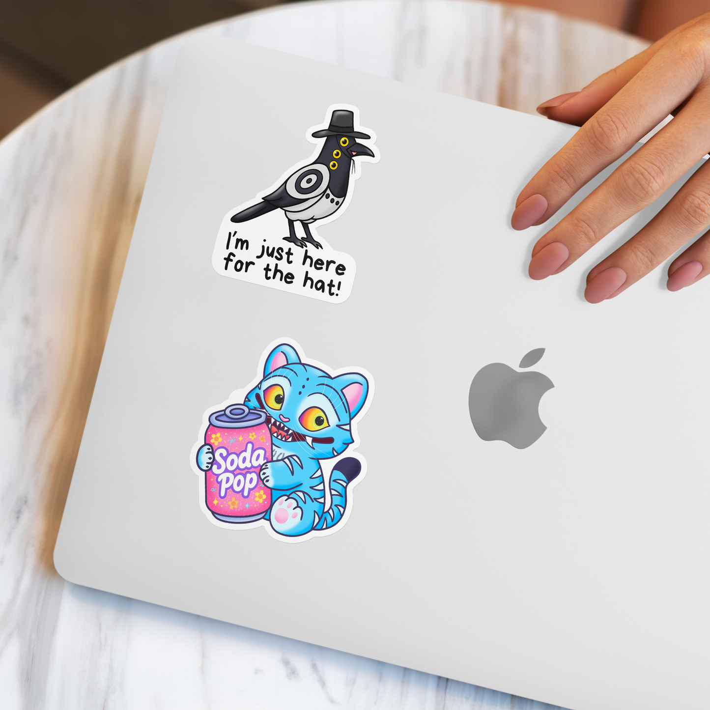 Kpop Demon Tiger and Magpie Stickers, My Little Soda Pop, K-pop Sticker