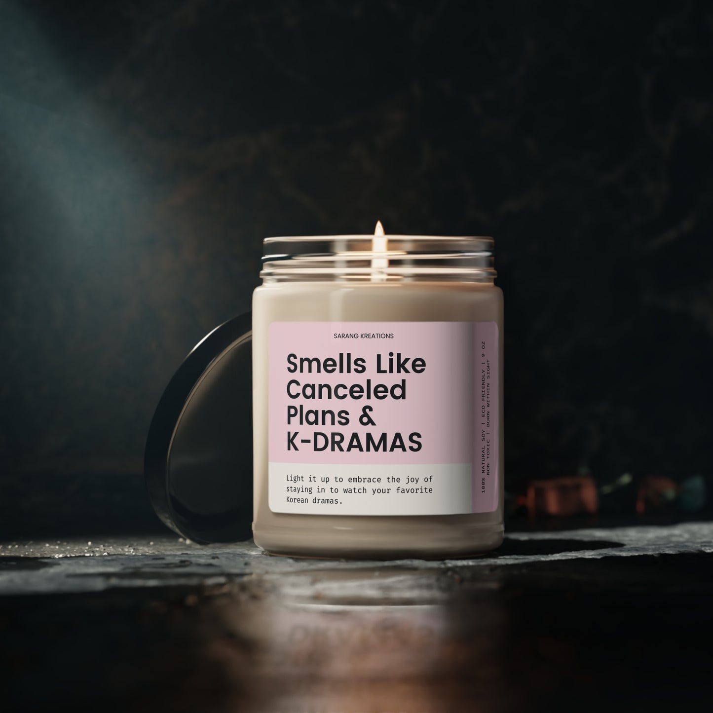 Kdrama Candle: Smells Like Canceled Plans and K-Dramas, Korean Drama Merch