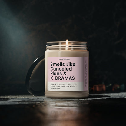 Kdrama Candle: Smells Like Canceled Plans and K-Dramas, Korean Drama Merch