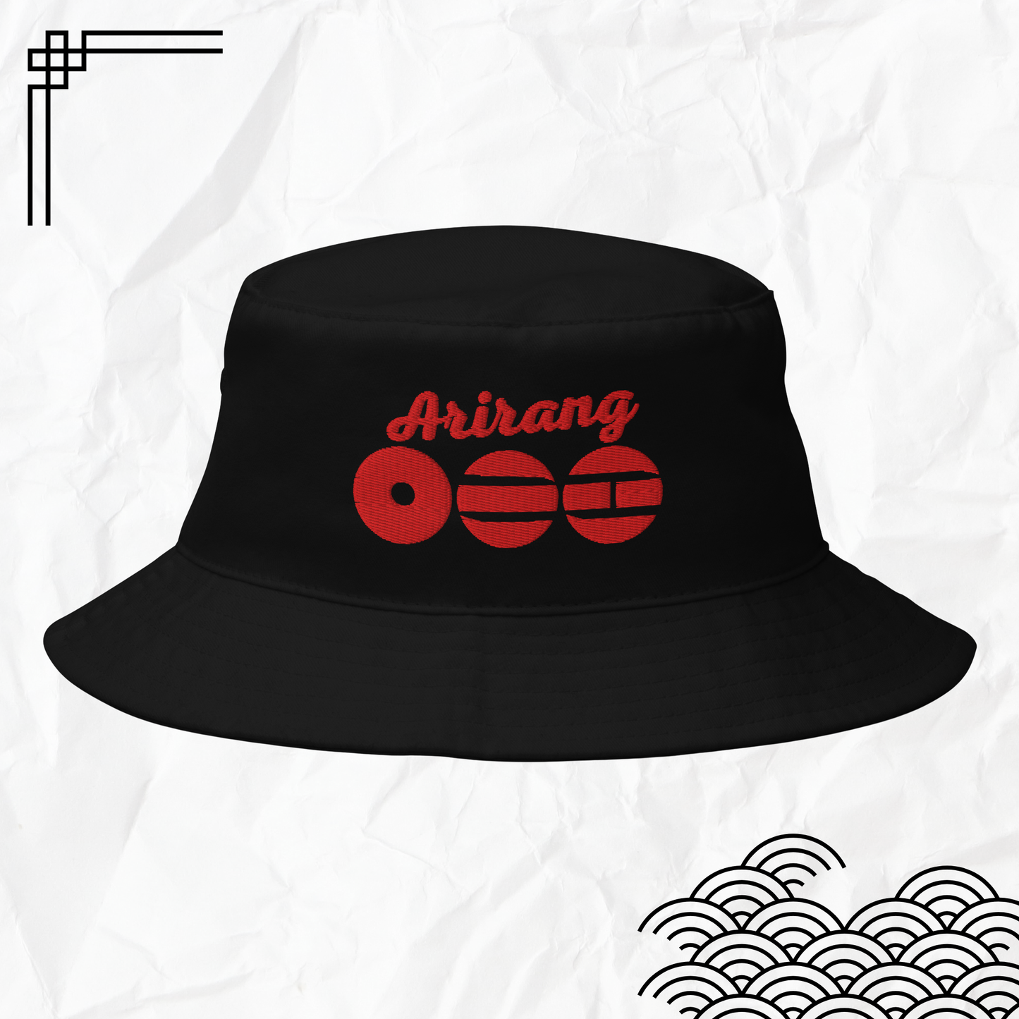 Arirang Bucket Hat for Army – Embroidered Cotton Hat for Concert & Everyday